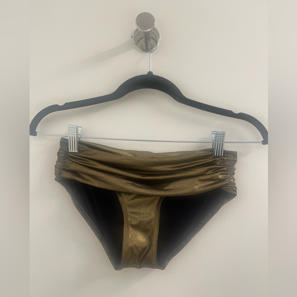Lanvin Gold Bikini Bottom Size 36